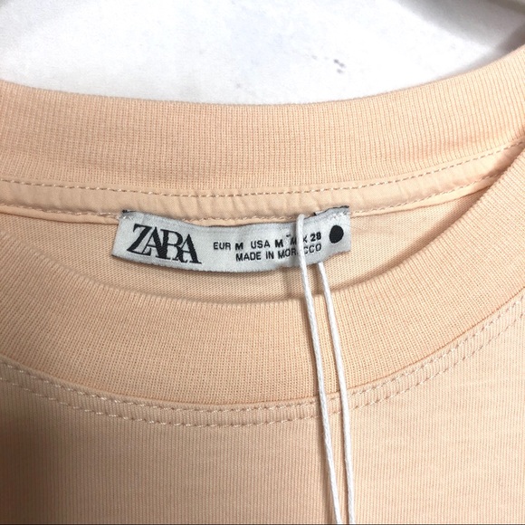 ZARA shoulder padded cropped T-shirts top blouse - Picture 3 of 6